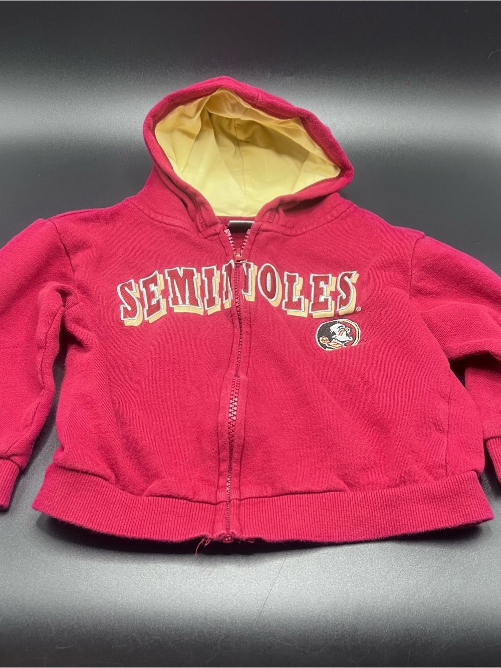 Florida State FSU Seminoles Toddler Girl 2T Hooded Full Zip Jacket Glitter Logo